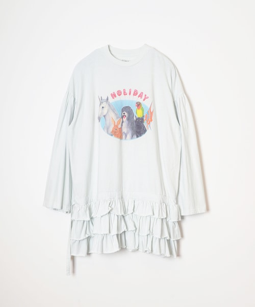 HOLIDAY（ホリデイ）の「SUPER FINE RUFFLE MINI DRESS（ZOO