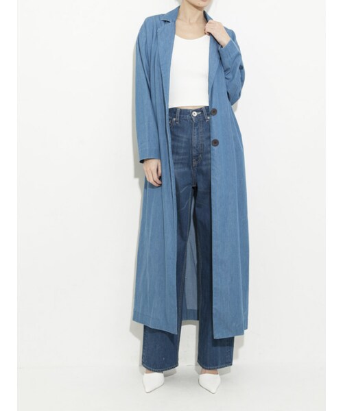 GYDA（ジェイダ）の「エアーマキシチェスターコート（ジャケット/アウター・レディース・ブラック/ブルー/ベージュ）」の4枚目の写真