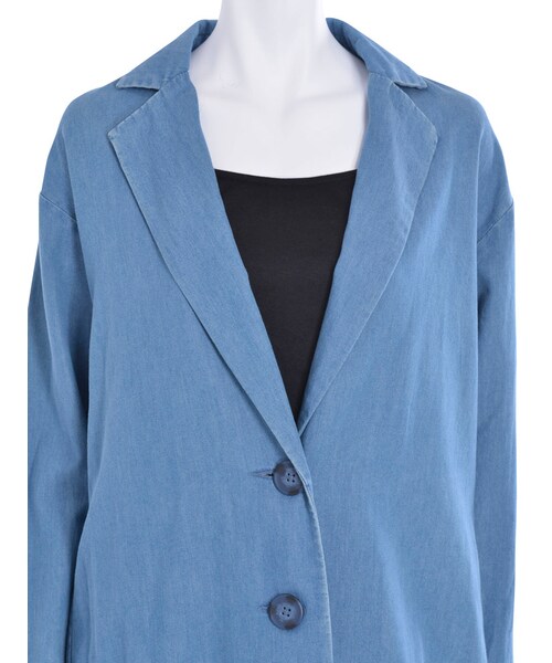 GYDA（ジェイダ）の「エアーマキシチェスターコート（ジャケット/アウター・レディース・ブラック/ブルー/ベージュ）」の11枚目の写真