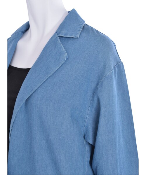 GYDA（ジェイダ）の「エアーマキシチェスターコート（ジャケット/アウター・レディース・ブラック/ブルー/ベージュ）」の15枚目の写真