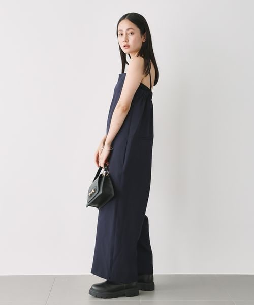 新品バビロンダークネイビー ストライプ サロペット BABYLONE（バビロン）の「マットクロスコンビネゾン（）」 - WEAR
