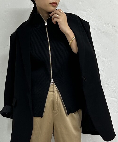 新品　Loungedress ラウンジドレス　ハイネックZIPニット LOUNGEDRESS（ラウンジドレス）の「ハイネックZIPニット（ニット