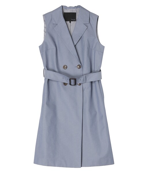 MERCURYDUO（マーキュリーデュオ）の「【LUX】 ロングトレンチベスト（ジャケット/アウター・レディース・ブルー/ベージュ・F）」の10枚目の写真