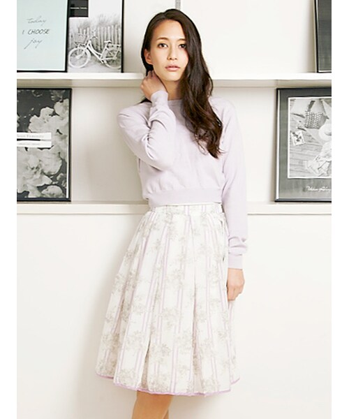 MERCURYDUO（マーキュリーデュオ）の「【DUO】 2way ニットカーデ（トップス・レディース・オフホワイト/ライトグレー/オレンジ/ネイビー/ラベンダー・F）」の9枚目の写真