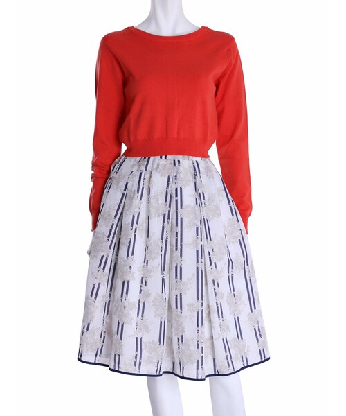 MERCURYDUO（マーキュリーデュオ）の「【DUO】 2way ニットカーデ（トップス・レディース・オフホワイト/ライトグレー/オレンジ/ネイビー/ラベンダー・F）」の18枚目の写真