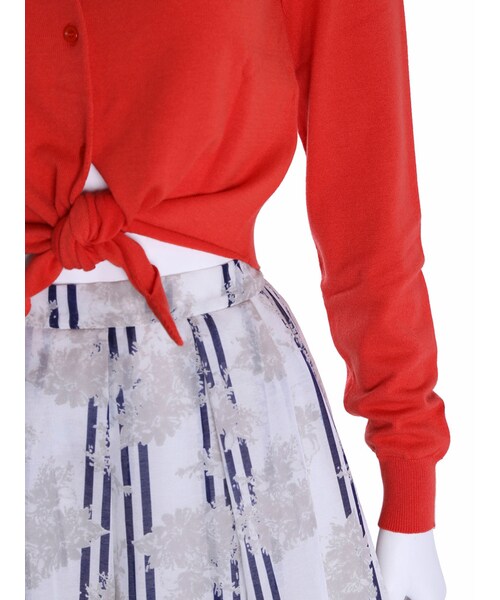 MERCURYDUO（マーキュリーデュオ）の「【DUO】 2way ニットカーデ（トップス・レディース・オフホワイト/ライトグレー/オレンジ/ネイビー/ラベンダー・F）」の16枚目の写真