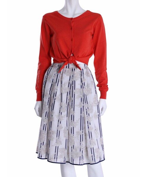 MERCURYDUO（マーキュリーデュオ）の「【DUO】 2way ニットカーデ（トップス・レディース・オフホワイト/ライトグレー/オレンジ/ネイビー/ラベンダー・F）」の12枚目の写真