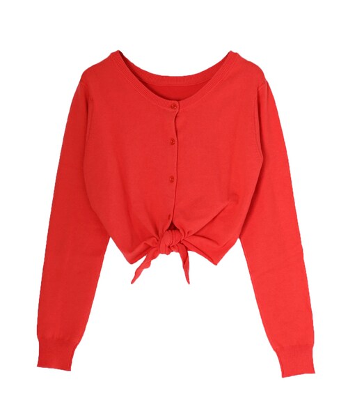 MERCURYDUO（マーキュリーデュオ）の「【DUO】 2way ニットカーデ（トップス・レディース・オフホワイト/ライトグレー/オレンジ/ネイビー/ラベンダー・F）」の20枚目の写真