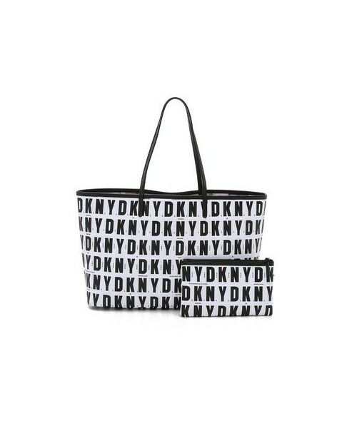 DKNY（ディーケーエヌワイ）の「DKNY Logo Print Shopper（トートバッグ・レディース・Pink/Black・One Size）」の10枚目の写真