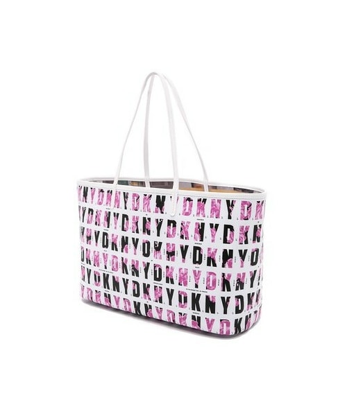 DKNY（ディーケーエヌワイ）の「DKNY Logo Print Shopper（トートバッグ・レディース・Pink/Black・One Size）」の9枚目の写真