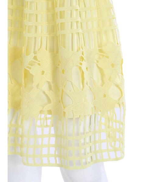 MERCURYDUO（マーキュリーデュオ）の「【DUO】 格子レースギャザースカート（スカート・レディース・オフホワイト/ライトイエロー/ネイビー/ラベンダー・F）」の13枚目の写真