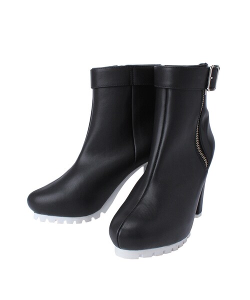 MERCURYDUO（マーキュリーデュオ）の「【GDS】 タンクソールショートブーツ（シューズ・レディース・ブラック/モカ/ミックス・36/38）」の6枚目の写真