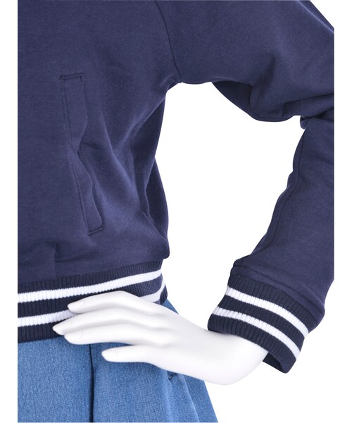 merry jenny（メリージェニー）の「スウェットスタジャン（ジャケット/アウター・レディース・ライトグレー/ピンク/ネイビー）」の11枚目の写真