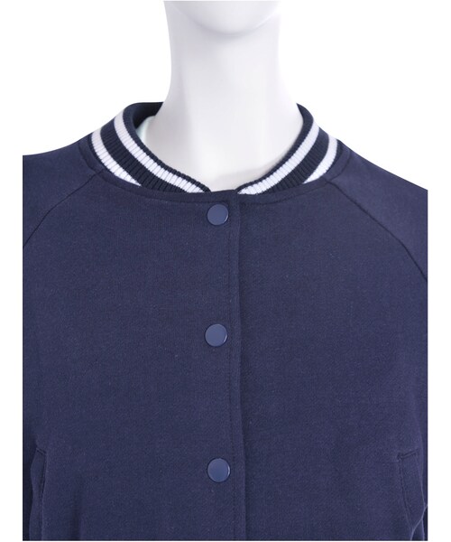 merry jenny（メリージェニー）の「スウェットスタジャン（ジャケット/アウター・レディース・ライトグレー/ピンク/ネイビー）」の9枚目の写真