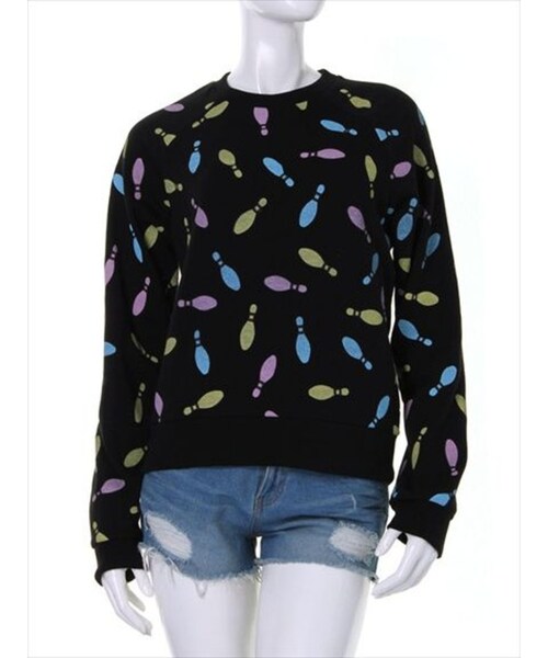 merry jenny（メリージェニー）の「【casual】ボーリング裏毛トップス（トップス・レディース・オフホワイト/ブラック/ラベンダー・F）」の2枚目の写真