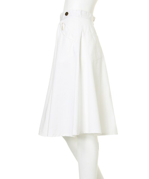 merry jenny（メリージェニー）の「ポケットMフレアスカート（スカート・レディース・オフホワイト/インディゴ・S/M）」の10枚目の写真