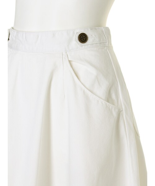 merry jenny（メリージェニー）の「ポケットMフレアスカート（スカート・レディース・オフホワイト/インディゴ・S/M）」の12枚目の写真