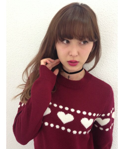 merry jenny（メリージェニー）の「【goods】クロスベロアチョーカー（アクセサリー・レディース・ブラック/レッド・F）」の3枚目の写真