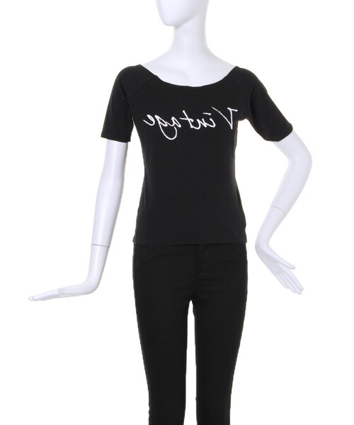 MURUA（ムルーア）の「【CASUAL】オフショルCUT トップス（トップス・レディース・ホワイト/ブラック/ミックス・F）」の2枚目の写真