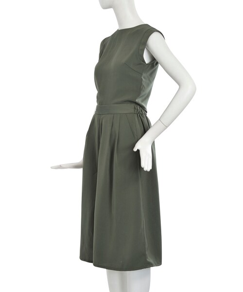 MURUA（ムルーア）の「【MODE】ガウチョロンパース（オールインワン・サロペット・レディース・ブラック/ベージュ/カーキ・1）」の8枚目の写真