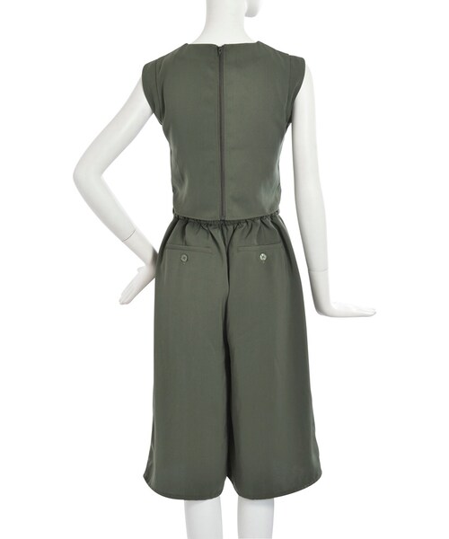 MURUA（ムルーア）の「【MODE】ガウチョロンパース（オールインワン・サロペット・レディース・ブラック/ベージュ/カーキ・1）」の9枚目の写真