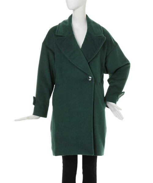 MURUA（ムルーア）の「【CASUAL】ルーズカルゼミドルコート（ジャケット/アウター・レディース・グレー/ブラック/レッド/グリーン・1/2）」の3枚目の写真