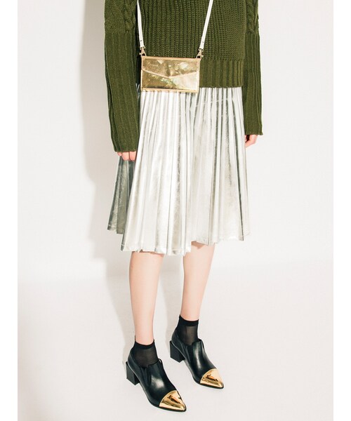 MURUA（ムルーア）の「【MODE】シャイニープリーツスカート（スカート・レディース・ブラック/シルバー/ゴールド・1/2）」の6枚目の写真