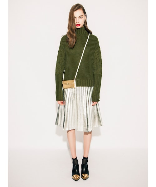 MURUA（ムルーア）の「【MODE】シャイニープリーツスカート（スカート・レディース・ブラック/シルバー/ゴールド・1/2）」の4枚目の写真