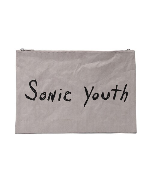 MURUA（ムルーア）の「【CASUAL】SONIC YOUTHコラボ ペーパークラッチBAG（バッグ・レディース・グレー・F）」の3枚目の写真