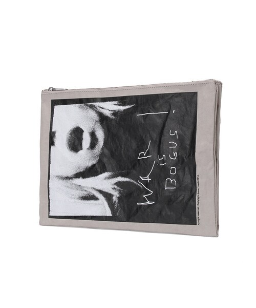 MURUA（ムルーア）の「【CASUAL】SONIC YOUTHコラボ ペーパークラッチBAG（バッグ・レディース・グレー・F）」の2枚目の写真