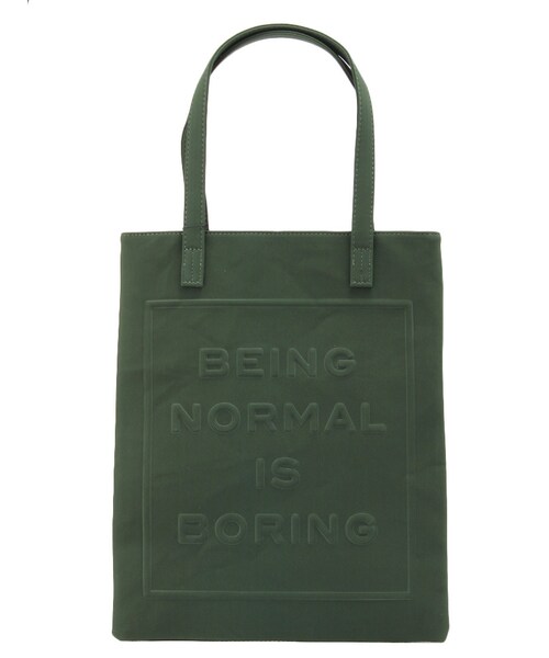 MURUA（ムルーア）の「【CASUAL】フェイクレザーロゴトートBAG（バッグ・レディース・ホワイト/ブラック/グリーン・F）」の3枚目の写真