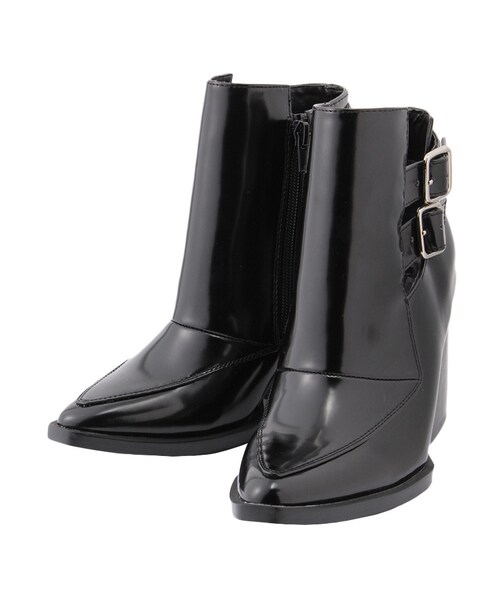 MURUA（ムルーア）の「【CASUAL】ワイドポインテッドブーツ（シューズ・レディース・ブラック/ボルドー・35/36/37）」の13枚目の写真