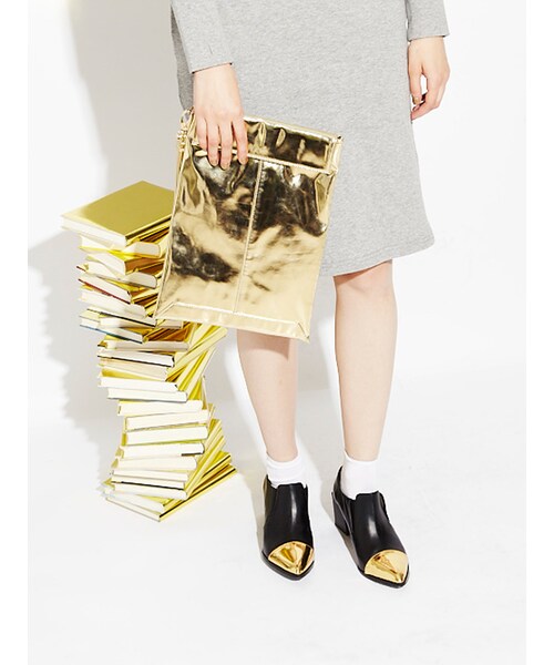 MURUA（ムルーア）の「【CASUAL】メタルミドルブーツ（シューズ・レディース・ブラック/ベージュ/ゴールド・35/36/37）」の5枚目の写真