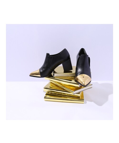 MURUA（ムルーア）の「【CASUAL】メタルミドルブーツ（シューズ・レディース・ブラック/ベージュ/ゴールド・35/36/37）」の4枚目の写真