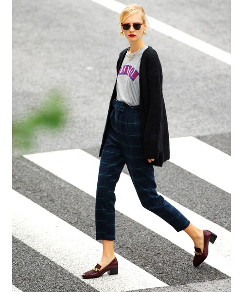 MURUA（ムルーア）の「【FEMININE】メタルスクエアローファー（シューズ・レディース・ブラック/ボルドー/ミックス・35/36/37）」の5枚目の写真