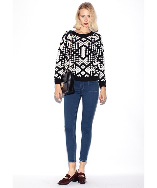 MURUA（ムルーア）の「【FEMININE】メタルスクエアローファー（シューズ・レディース・ブラック/ボルドー/ミックス・35/36/37）」の8枚目の写真