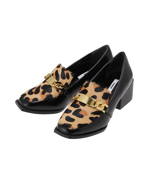 MURUA（ムルーア）の「【FEMININE】メタルスクエアローファー（シューズ・レディース・ブラック/ボルドー/ミックス・35/36/37）」の14枚目の写真