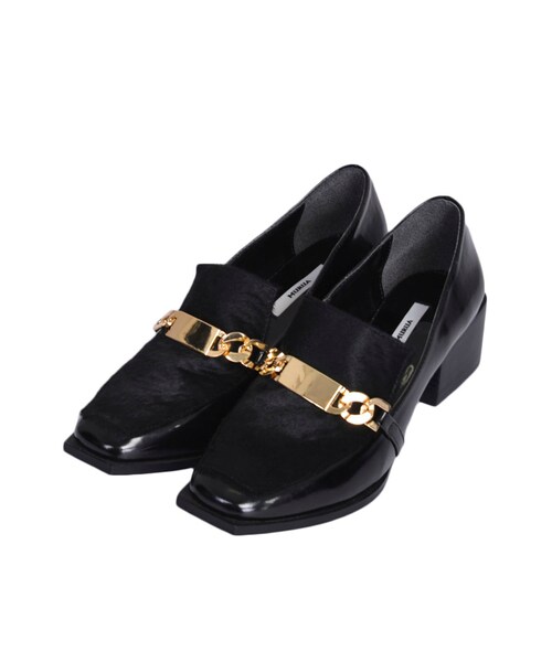 MURUA（ムルーア）の「【FEMININE】メタルスクエアローファー（シューズ・レディース・ブラック/ボルドー/ミックス・35/36/37）」の4枚目の写真