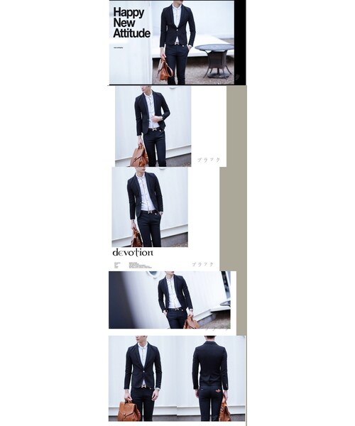 STORES.jp(ストアーズドットジェーピー)の「カジュアルスーツジャケット★オンオフ対応★2色★切替デザイン★【送料無料】(スタジャン・メンズ・その他)」の6枚目の写真