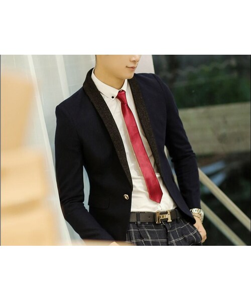 STORES.jp(ストアーズドットジェーピー)の「カジュアルスーツジャケット★オンオフ対応★2色★切替デザイン★【送料無料】(スタジャン・メンズ・その他)」の1枚目の写真