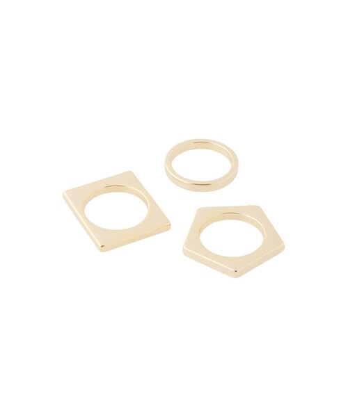 MURUA（ムルーア）の「【CASUAL】マルチレイヤードリング（アクセサリー・レディース・シルバー/ゴールド・F）」の3枚目の写真