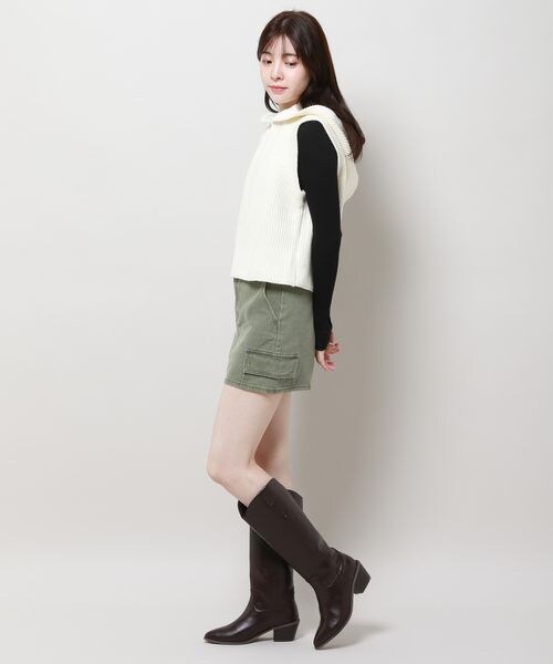 ALAND(エーランド)の「3.3 Field Trip/デニムカーゴミニスカート(スカート・レディース・ブラック(19)/カーキ(78)・M/L)」の11枚目の写真