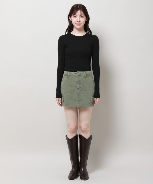 ALAND(エーランド)の「3.3 Field Trip/デニムカーゴミニスカート(スカート・レディース・ブラック(19)/カーキ(78)・M/L)」の15枚目の写真