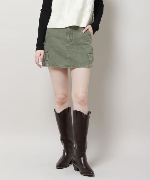 ALAND(エーランド)の「3.3 Field Trip/デニムカーゴミニスカート(スカート・レディース・ブラック(19)/カーキ(78)・M/L)」の14枚目の写真