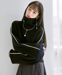HARE（ハレ）の「ラインハイネックニット（トップス）」