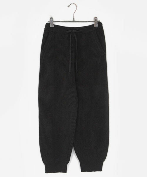 DHOLIC(ディーホリック)の「ウエストゴムリブニットパンツ(その他パンツ・レディース・ベージュ/ブラックグレー/ブルーグレー/ライトグレー・FREE)」の2枚目の写真