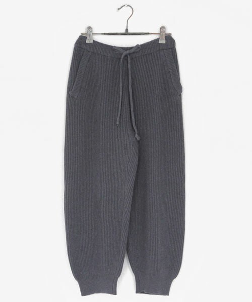 DHOLIC(ディーホリック)の「ウエストゴムリブニットパンツ(その他パンツ・レディース・ベージュ/ブラックグレー/ブルーグレー/ライトグレー・FREE)」の3枚目の写真
