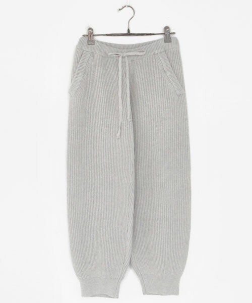 DHOLIC(ディーホリック)の「ウエストゴムリブニットパンツ(その他パンツ・レディース・ベージュ/ブラックグレー/ブルーグレー/ライトグレー・FREE)」の4枚目の写真