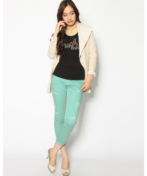 VICKY（ビッキー）の「カラーBOYSリペアパンツ（パンツ・レディース・ピンク/イエロー/グリーン・SS/S/M）」の9枚目の写真