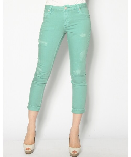 VICKY（ビッキー）の「カラーBOYSリペアパンツ（パンツ・レディース・ピンク/イエロー/グリーン・SS/S/M）」の2枚目の写真